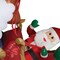 84Inch Animated Waving Santa with Rocking Reindeer on Cloud Inflatable Christmas Yard Decor